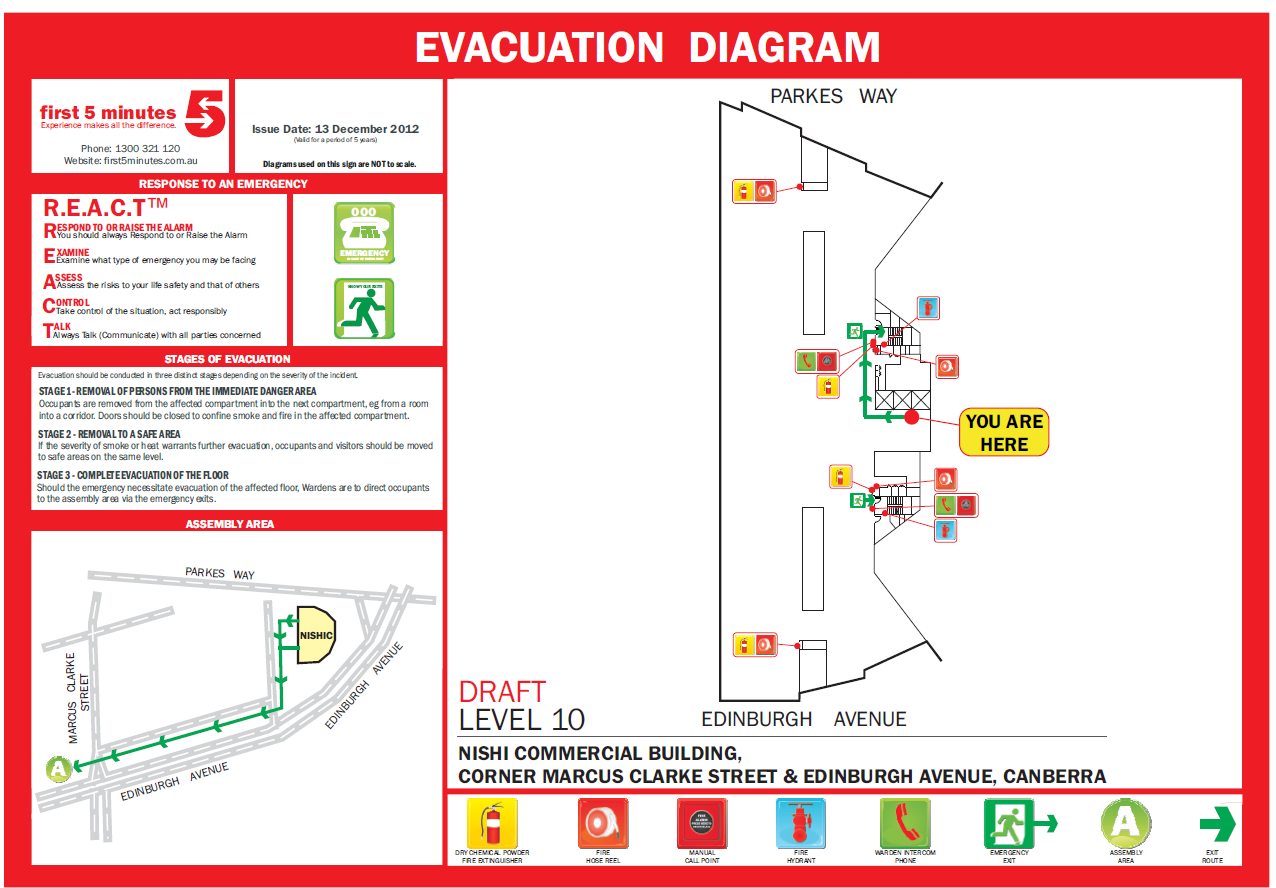 Canberra Evacuation Diagram